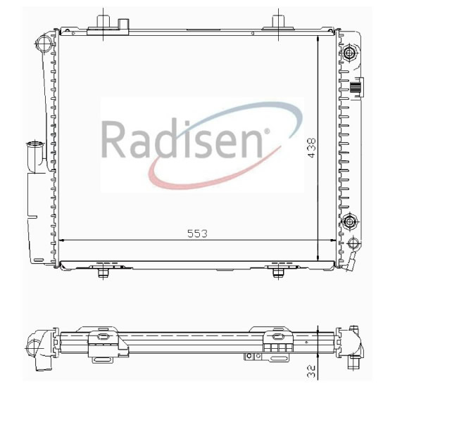 RADISEN RR 62582 Radyatör 190 W201 82- C 32 Amg G/ C-Class W 201 82- 190 E 2.6 G Brazed 552x438x32