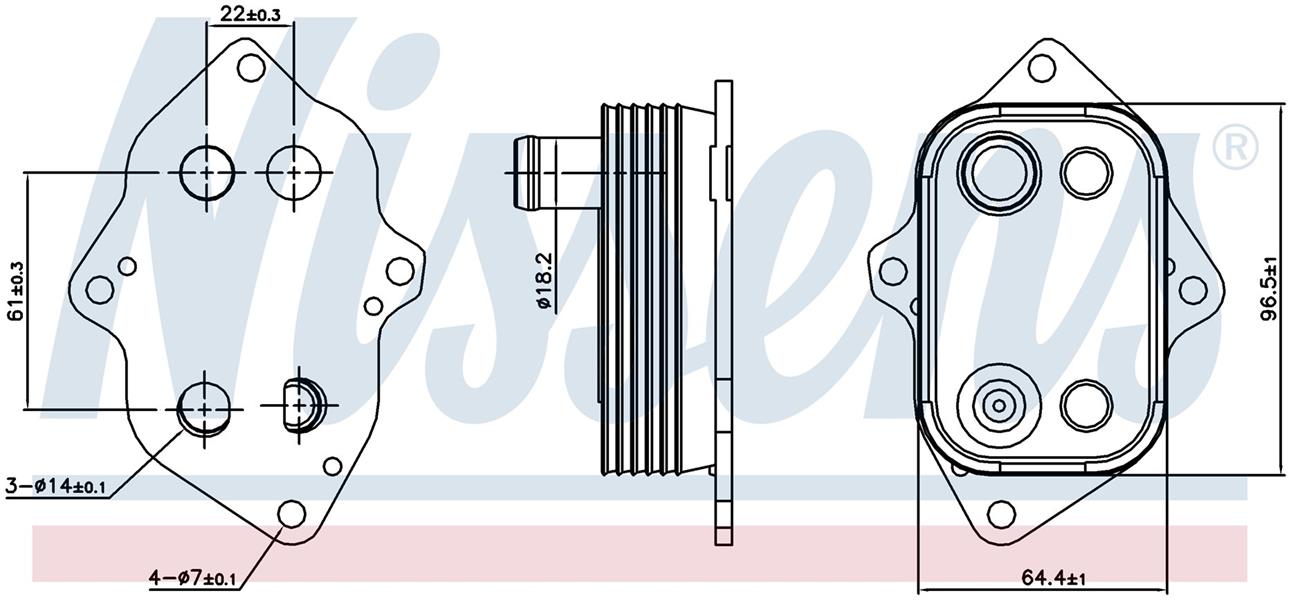 RADISEN RO 91103 Yağ Radyatörü A-Class W 168 97- A 160.170 Cdi D Vaneo 02- 1.7 Cdi D Motor Yağ Soğutucu
