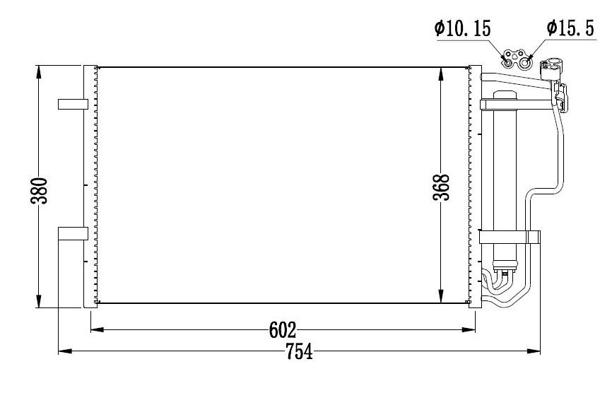 RADISEN RC 940149 Klima Radyatörü 3 09- 1.6i 16v-2.0i 16v-2.2 Mzr Cd-2.3i Turbo-2.5i 16v Brazed 602x368x16 Bbp261480a-Bbp261480c-Bby26148z-Bby26148za-Bbm461480b-Bbm461480c-Bbp261480b-Bbm461480d-Bbp261480a