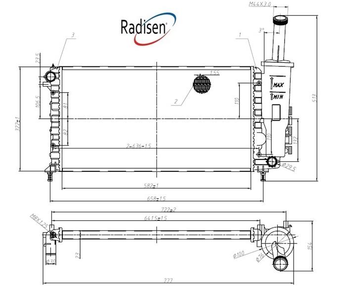 RADISEN RR 61881 Radyatör Punto Ii 99- 1.2i G Brazed 579x298x22 K46827082-K46524603-K46554979-K46745043-K46745049-K46788046-K51714679-K51724191-K51724188