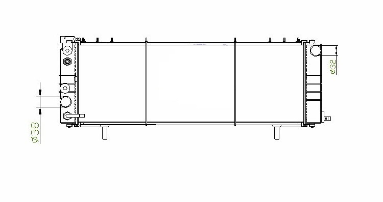 RADISEN RR 60988 Radyatör Cherokee 84- 2.5i G Brazed 785x268x32 8953000003-8953000005-8953000006-K5012883aa-K5012884aa-K5191929aa-K52004786-K52004916-K52004917
