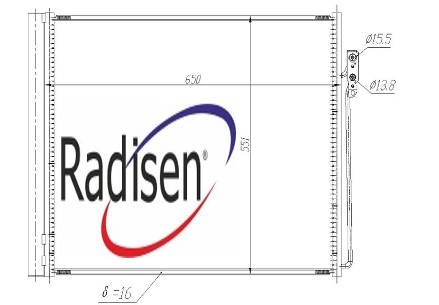 RADISEN RC 940343 Klima Radyatörü Iii 02- 4.2 Supercharged-4.4i-5.0i-5.0 Supercharged G Jrb500220