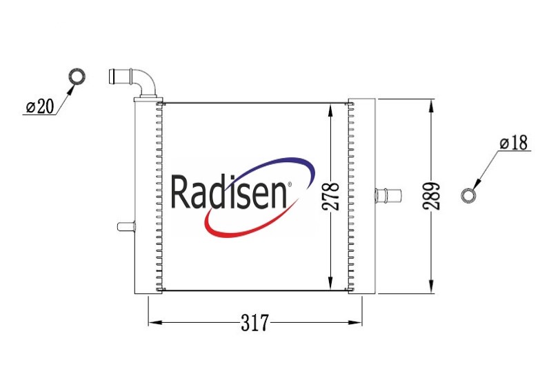 RADISEN RR 64338 Ilave Su Radyatoru Land Rover Discovery V L462 Range Rover L405 L494