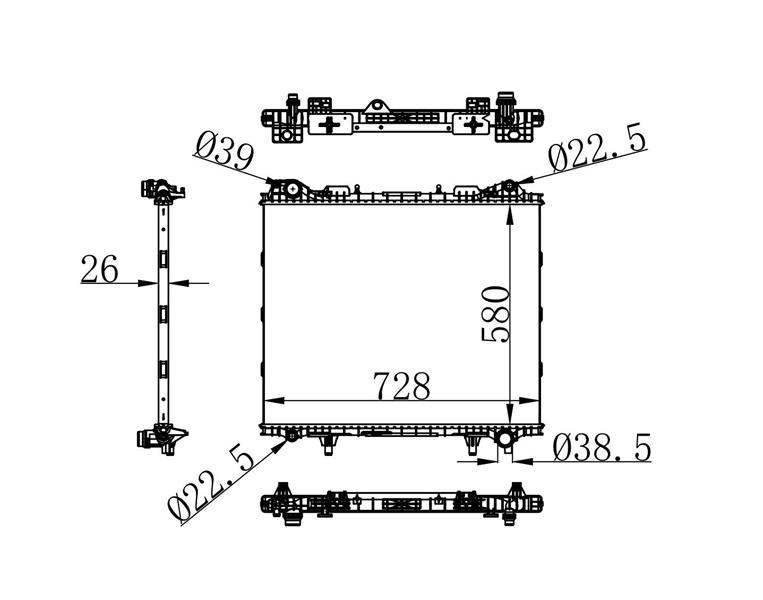 RADISEN RR 643032 Motor Su Radyatoru Land Rover Discovery V L462 Range Rover Sport Ii L494 Lr162123-Rr643032