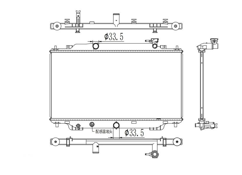 RADISEN RR 68555 Radyatör 3 13- 1.5i-1.6i-2.0i-2.5ig Brazed 375x742x16