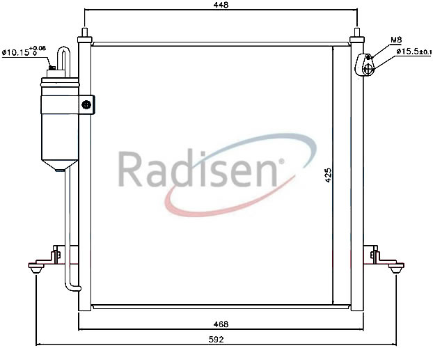 RADISEN RC 940068 Klima Radyatörü L 200 06- 2.5 Did Tüplü
