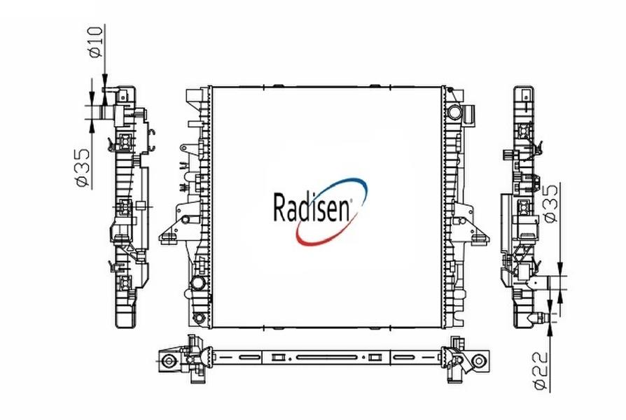 RADISEN RR 64333 Radyatör Discovery Iv 10- 3.0i-5.0i V8 Brazed