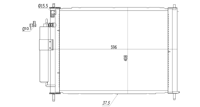 RADISEN RR 68747 Radyatör Micra Su Klima Birleşik Brazed 509x382x38 21400ax601-21400ax600-21400bc400-21400bc40c-21400bc00b-21400bc00a-21400bc40a-21400ax601-21400ax600