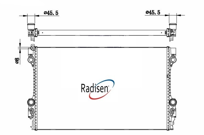 RADISEN RR 63779 Radyatör Panamera 09- Brazed 795x502x32
