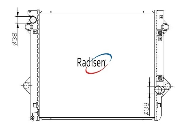 RADISEN RR 646804 Radyatör Land Cruiser 2003 Land Cruiser Prado 3.0 D4d Brazed 650x598x26 1640030142-1640067230-1640030152-1640030151-1640030142-Rr646804