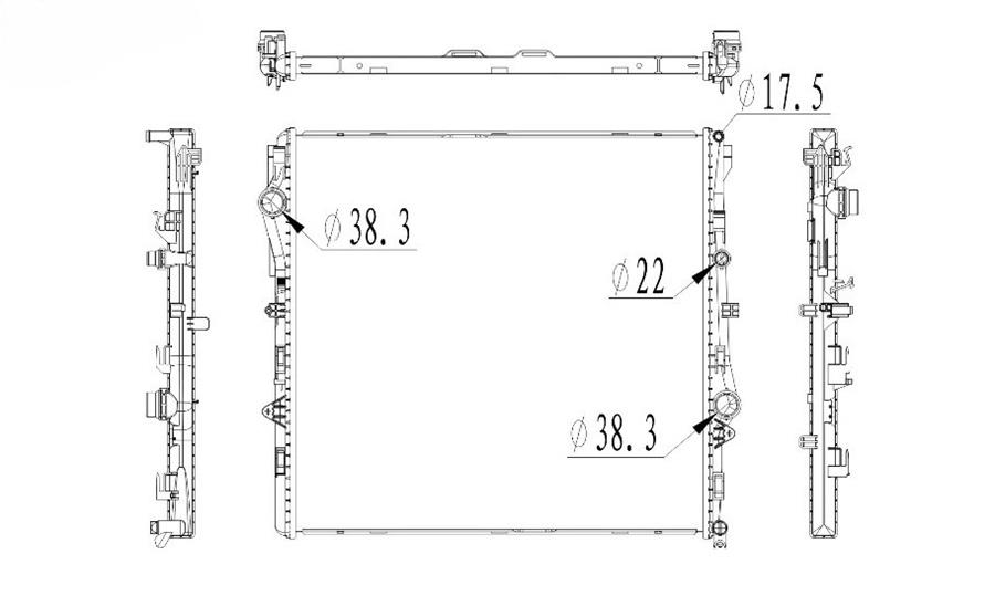 RADISEN RR 607352 Radyatör Sprinter W907 2018 Brazed 640x622x26