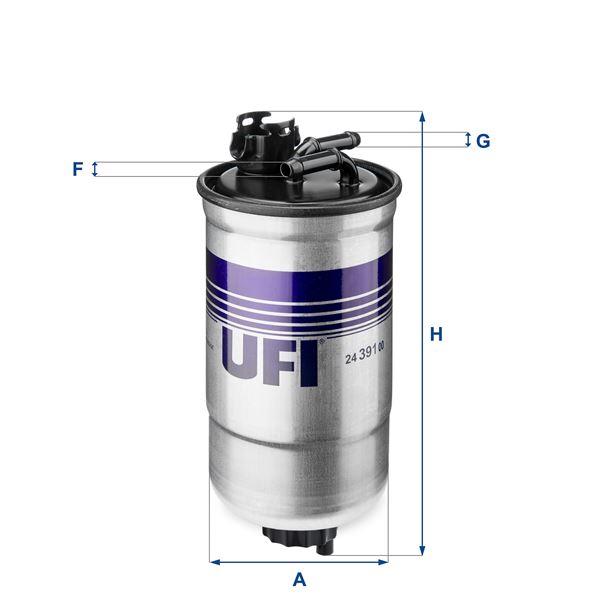 UFI 2439100 Yakit Filtresi Punto-Leon-Toledo Ii-Octavia-Bora-Golf Iv-Passat-Lt 28-35-Lt 28-46 1.9 Tdi Oe