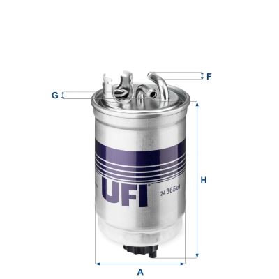 UFI 2436501 Yakit Filtresi Caddy-Golf-Jetta-Passat-Polo-Transporter Lt35-Vento-Cordoba-Ibiza-Toledo Oe