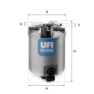 UFI 2402501 Yakit Filtresi Su Sensör Bağlantili Nissan Qashqai 1.5l Dci K9k J10de 06-13 / Renault Koleos 2.0dc İ 110-127kw/150-173ps 08> Oe