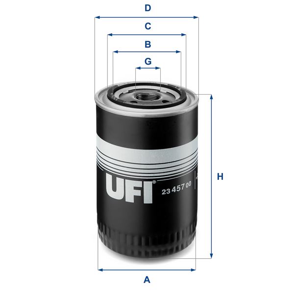 UFI 2345700 Yağ Filtresi Ducato Ii 02>06 Boxer Ii 02>06 Jumper Ii 02>06 Daily 02>06 2.3 Jtd 2.8 Jtd
