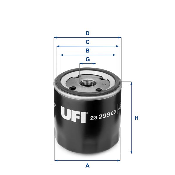 UFI 2329900 Yağ Filtresi Astra G 98-05 -Astra H-Combo 05- -Corsa C 00- -Vectra C 02- 1.4-1.6-1.6-1.8 16v-2.0t