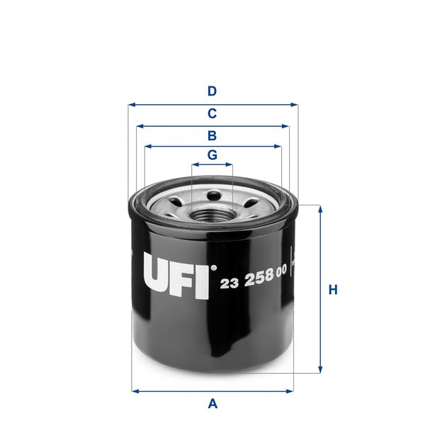 UFI 2325800 Yağ Filtresi Renault Megane Iii 09> Megane Iv 16> Dacia Duster 15> 1.6sce H4m Captur Ii 22> 1.6e-Te Ch