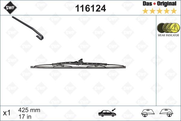 VALEO 116124 Swf X1 425 Mm Mitsubishi Colt 3 10/87>11/91 Toyota Hi-Lux 08/88>09/05