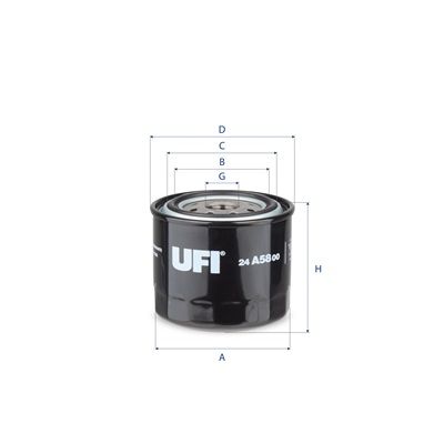 UFI 24A5800 Yakit Filtresi Case Construction Doosan Furukawa Gehl Hitachi Isuzu John Deere Kobelco Sany Takeuch