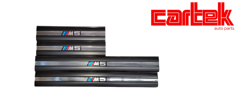 CARTEK TPBMWALM50 Kapı Eşik Bakaliti E34 Set Siyah M5 Logolu 1988-95