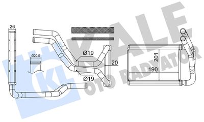 KALE 370835 Kalorifer Radyatörü Hyundai İ10 1.0l 1.2l G3la G4la 14-19