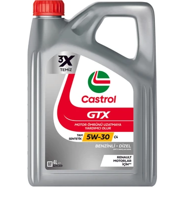 CASTROL 15FF56 Motor Yaği Gtx 5w-30 C4 4x4l Tu