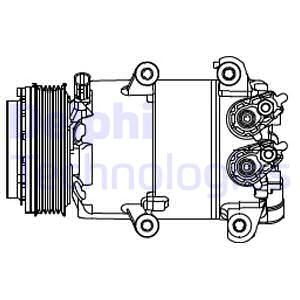 DELPHI CS20466 Klima Kompresörü Ford Focus-Cmax-Fiesta 11> 1.5-1.6 Tdci