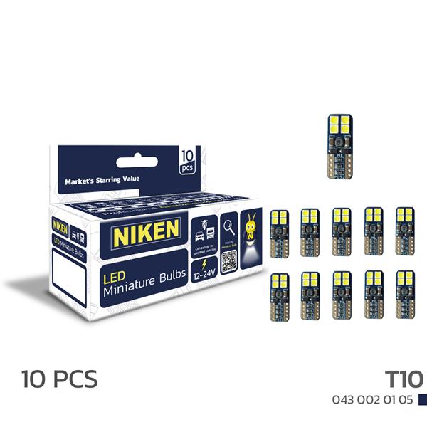 NIKEN 430020105 Led Ampul T10canbusparkledi8ledli 10lu