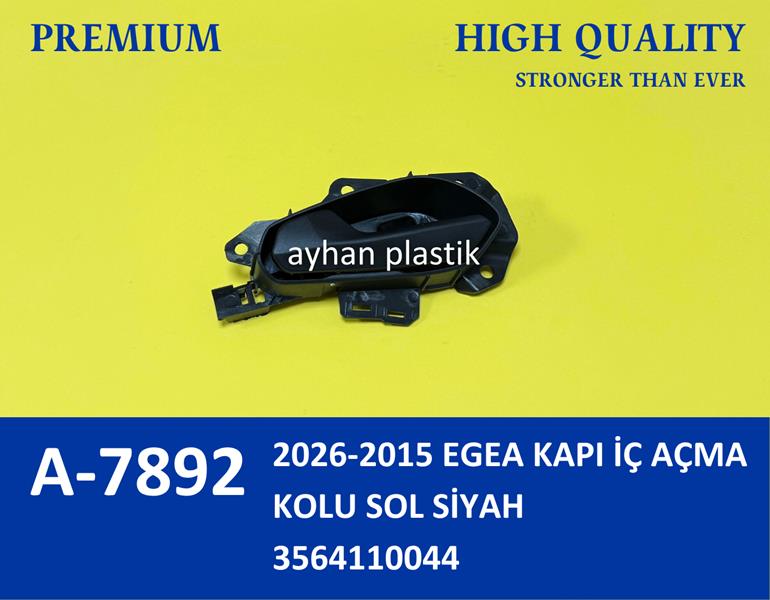 AYHAN A7892 Kapi İç Açma Kolu Sol Fiat Egea 15> Siyah