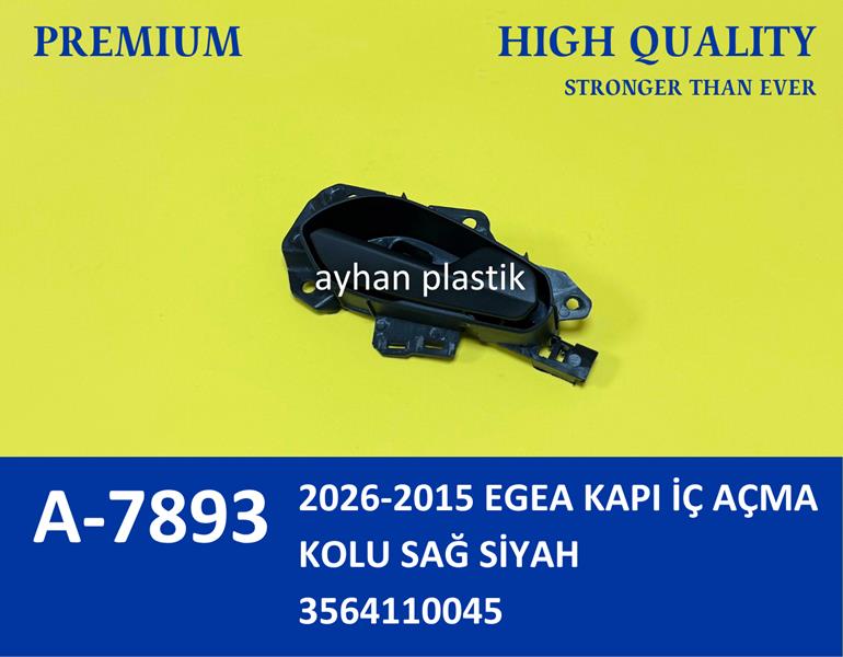 AYHAN A7893 Kapi İç Açma Kolu Sağ Fiat Egea 15> Siyah