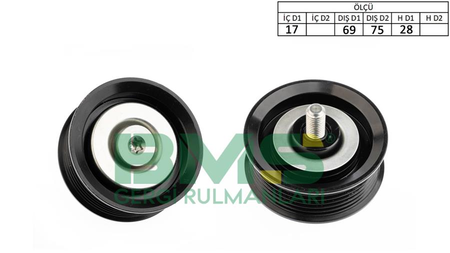 BMS 460 Alternatör Gergi Rulmani Hyundai İx35 2.0l D4ha 10-15 / Tucson 2.0l D4ha 15-20 / Santafe 2.0l 2.2l D 4ha D4hb Crdi 10-> / Kia Sportage 2.0l D4ha 10-22 / Sorento 2.0l 2.2l D4ha D4hb 10-20