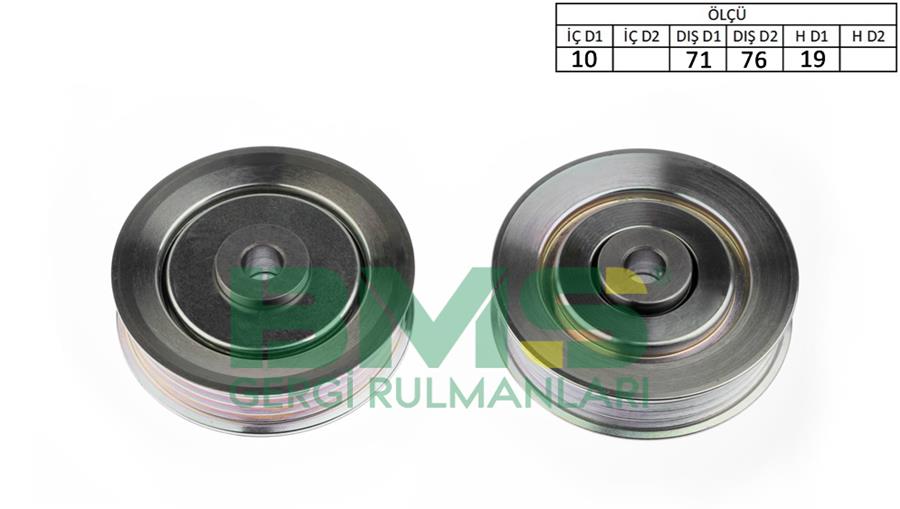 BMS 383 Gergi Rulmani Daihatsu Terios 1.3l K3-Ve J102 01-05 / Sirion 1.3l K3-Ve M301 05-> 4 Kanalli - 10x71 /76x19