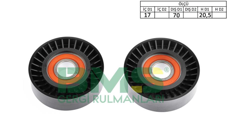 BMS 260 V Kayiş Gergi Rulmani Volvo C30-C70-S40-V50 06> 2.0-2.4-2.5 T5-D5