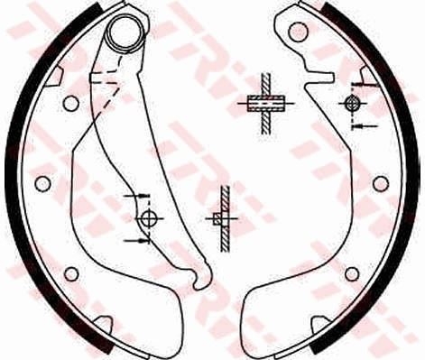 TRW GS8543 Arka Pabuç Balata Corsa C 00-09 Vectra A 93-95 Astra F 91-98 Lacetti 05 >Nubira 03 > 200x46