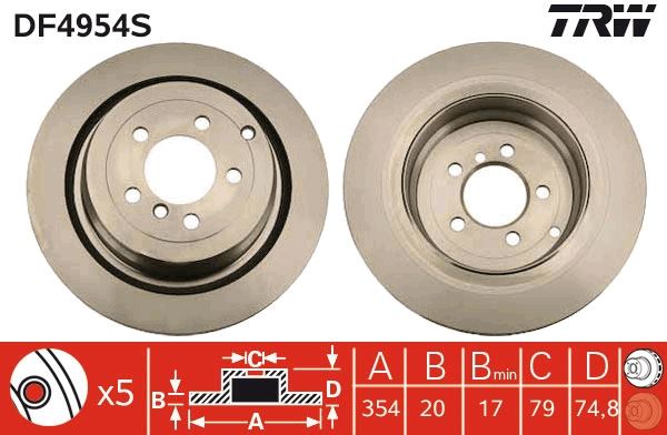 TRW DF4954S Fren Diski Arka Land Rover Range Rover L320 L322