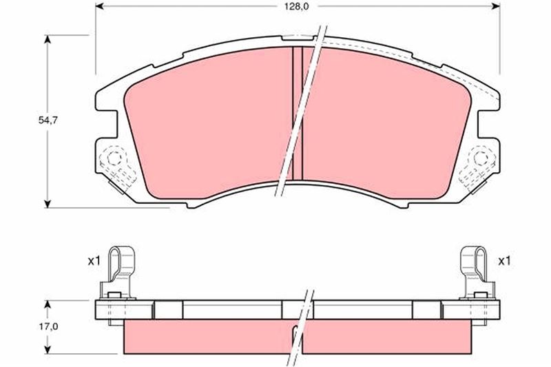 BP1191-12 Fren Balata On Subaru Impreza (Gc) 1.6i 1992-2000 / Impreza (Gc) 1.8i 1992-2000 / Legacy Iii (Be,Bh) 2.0i 1998-2003