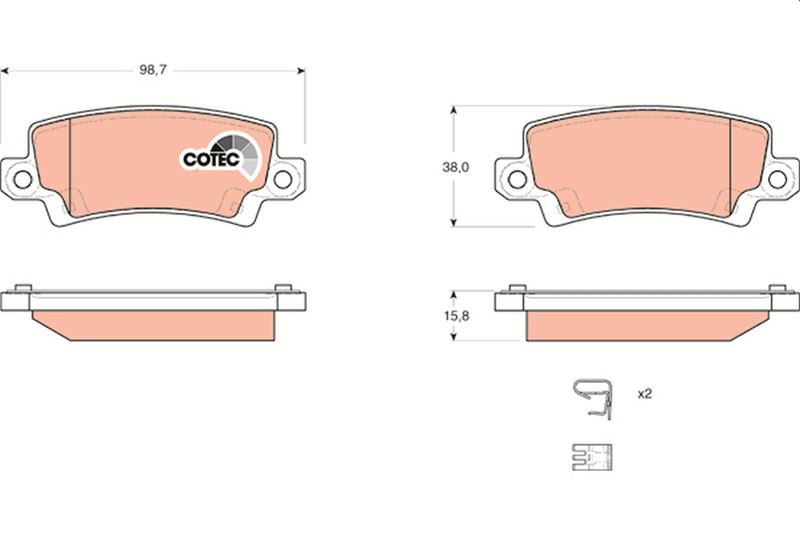 GDY 101045 Fren Balatasi Arka  Corolla (E12)