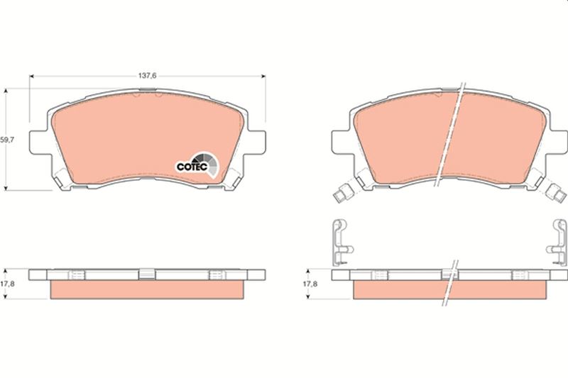 WDB885 Fren Balata On Subaru Forester (Sf) 1995-2002 / Impreza 1992-2000 / Impreza 2000-2007 / Legacy Ii (Bd,Bg) 1994-1999 / Outback (Be, Bh) 1998-2003