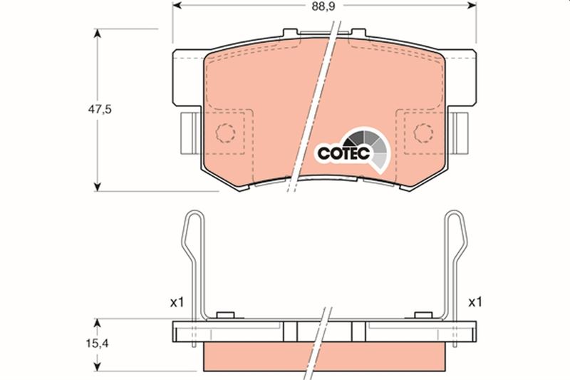 L10-1184 Fren Balata Arka Ikazli Civic Vii 1.4i 2000-2006/Civic Viii 1.6 2005-2012/ Civic Vi 1.6i 1995-2001 / Civic Vi 2.0i 1995-2001/ Civic Vii 1.4i 2000-2006/ Civic Type-R 2.0 2001-2005/S2000 2.0 V-Tec 1999-