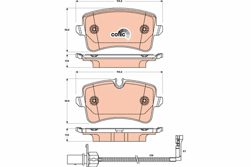 TRW GDB1902 Arka Balata Audi A4 R84 12 >A5 13 >A6 11 > A7 14 > Q5 12 > 2.0tdi 3.0tdi Porsche Macan 14 >