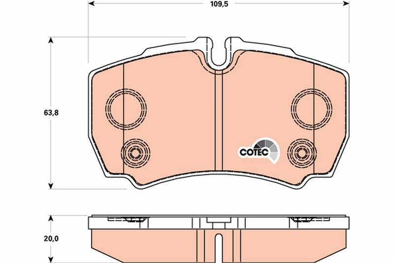 BCH 0986424750 Fren Balatasi Arka  Iveco Daily-Ford Transit V347 Çift Teker