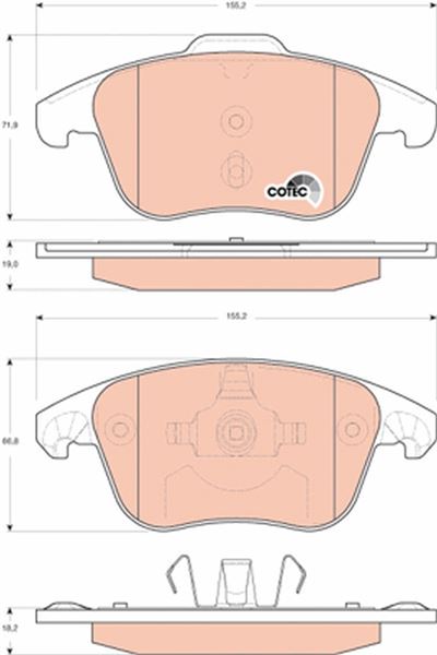 TRW GDB1691 Ön Balata C4 Picasso 06 >11 > P5008 1.6 16v-2.0 16v-2.0 Hdi 08 >12 >P3008 12 > Ds4 11 > Ds5 12 >