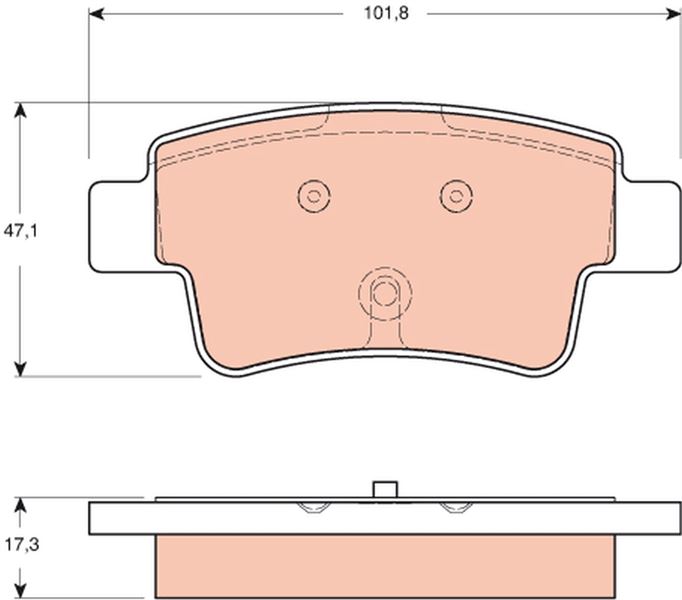 TRW GDB1656 Arka Fren Balatasi Disk Fren Opel Corsa D 06>14 Grande Punto 05>10