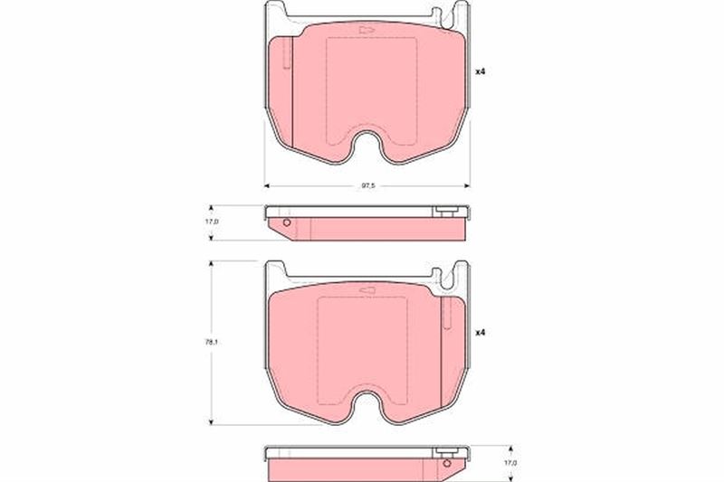 TRW GDB1541 Fren Balatasi On Mercedes Amg C219 W211 W220 W221 R230
