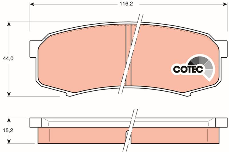 ZEG413-04 Fren Balata Arka Toyota Land Cruiser 90 (_J9_) 3.0 D 1996-2002/ 3.0 D-4d 1996-2002 / 3.0 Td 1996-2002 / Mitsubishi Pajero Iv (V8w,V9w) 3.2 Td 2007-/ 3.2 Di-D 2007- / 3.8 V6 2007-