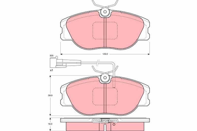 TRW GDB1052 Ön Balata Fiat Croma 87-96 Coupe 2.0 93-96 Alfa155 1.8 2.0 2.5 V6 92-97 Delta Thema