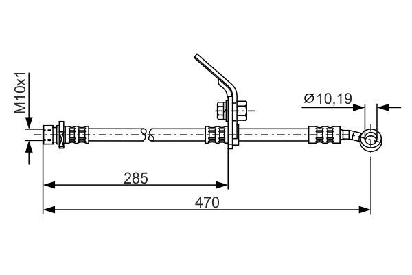 CAV-C901260A Fren Hortumu Sag On (Honda  Accord Vii / Tourer 03-08)
