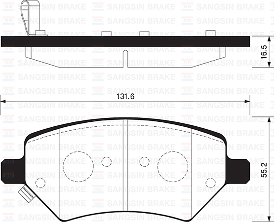 SANGSIN SP2134 Balata Ön Disk Chery A3-G5 Jc22-B21