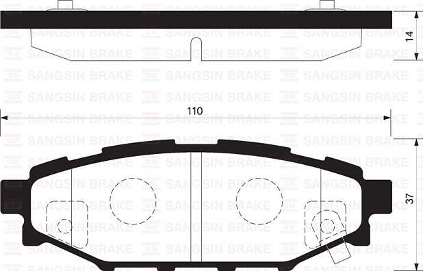 SANGSIN SP2118 Arka Fren Balata Subaru Forester 2.0l Ej20 Sh Benzinli 08-13 / Impreza 1.5l Ej15 Awd Ge3 06-> / Outb Ack 2.0l 2.5l 03-> / Legacy 2.0l Ej20 Ee20z Bl 03-09
