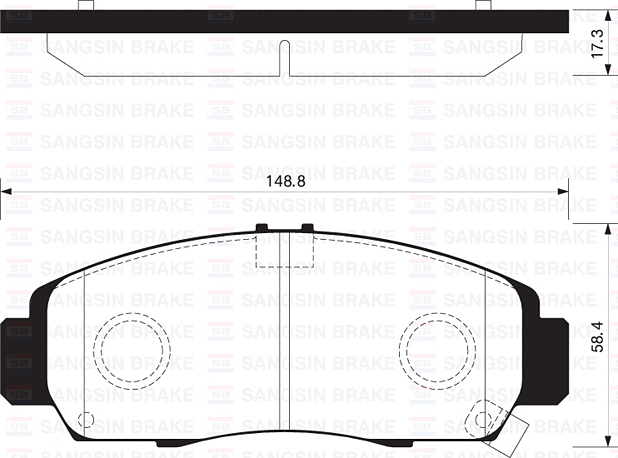 SANGSIN SP2114 Ön Fren Balata Honda Civic 1.6l R16a2 Vtec Sedan Fb7 12-15 - Telli Tip Balata